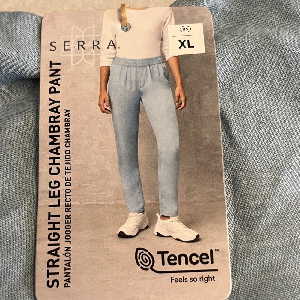Serra Sky Blue Chambray Jogger Pants size XL